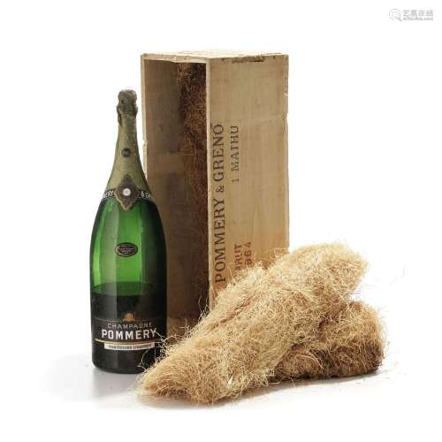 Champagne Veuve Pommery, 1964, 1 mathusalem, caisse en bois ...