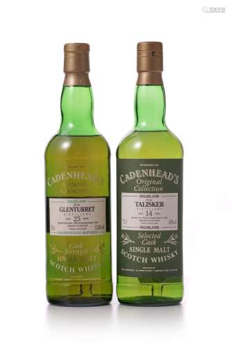 Cadenhead's, single malt Whisky, 14 et 25 ans d'âge, 2 bts. ...