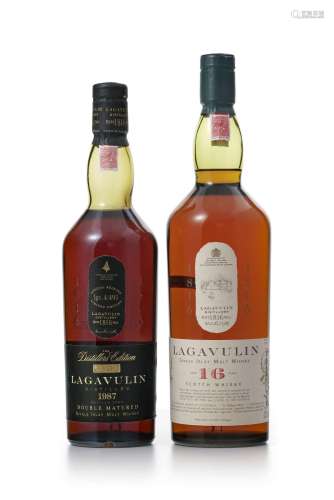 Lagavulin, single Islay malt Whisky, 16 ans d'âge, 2 bts. (7...