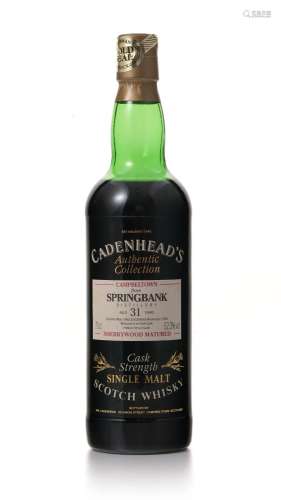 Springbank Cadenhead's, single malt Whisky, 31 ans d'âge, di...