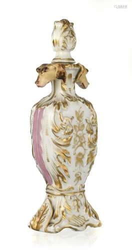 Flacon en porcelaine de Paris, moitié XIXe s., à décor polyc...