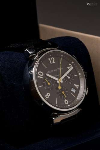 LOUIS VUITTON - MONTRE chronographe modèle "Tambour Q11...