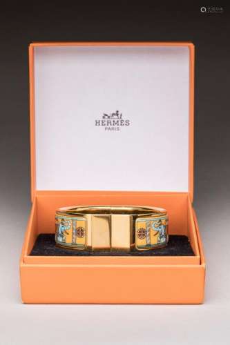 HERMES - BRACELET "Clic-Clac" jonc ouvrant en méta...