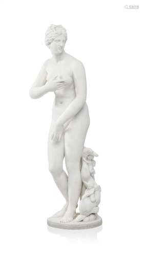 Vénus de Médicis, d'après l'antique, sculpture en marbre bla...