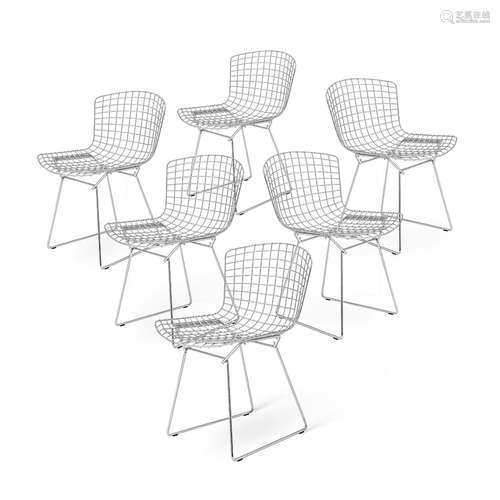 Suite de 6 chaises Bertoia par Harry Bertoia (1915-1978), éd...