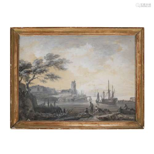 Claude Joseph Vernet (Avignone 1714 - Parigi 1789) cerchia d...