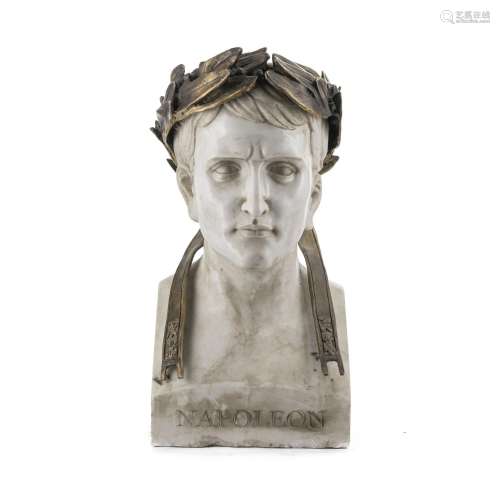 Busto in marmo di Carrara e bronzo