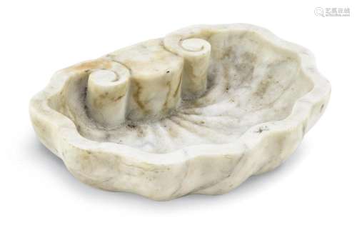 SMALL STOUP IN WHITE MARBLE, 19th CENTURY