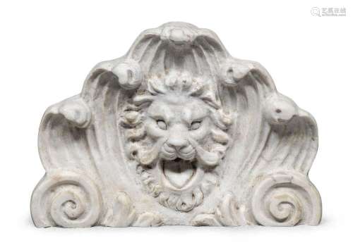 FOUNTAIN SPOUT IN WHITE MARBLE, 19th CENTURY
