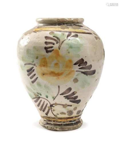 VASE IN MAJOLICA, PROBABLY NAPLES 19TH CENTURY