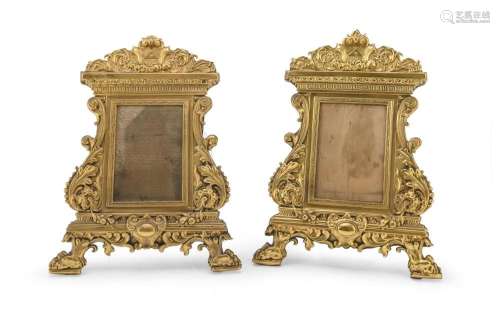 PAIR OF SMALL ALTAR CARDS, 19th CENTURY