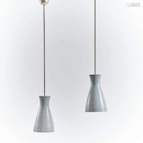 ITALY, 2 CEILING LIGHTS, C. 1958