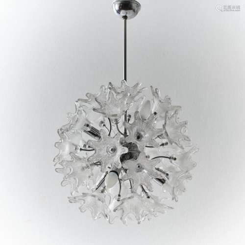 VEART, SCORZE,  FLOWERS  CEILING LIGHT, 1960S