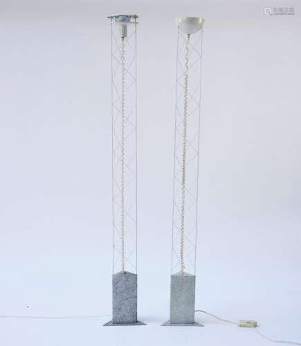 TARGETTI SANKEY, FLORENCE, 2 FLOOR LAMPS, 1980S