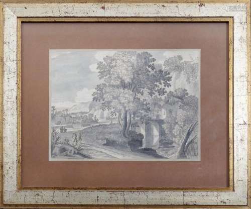 Scuola italiana, prima metà del secolo XIX - Landscape with ...