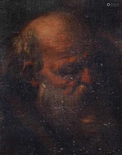Scuola italiana, secolo XVII - Head of an old man (apostle o...
