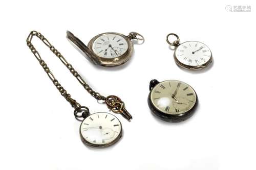 Lot consisting of four pocket watches