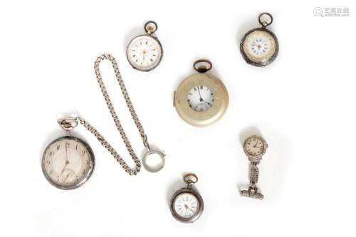 Lot consisting of six pocket watches, 19th - 20th centuries