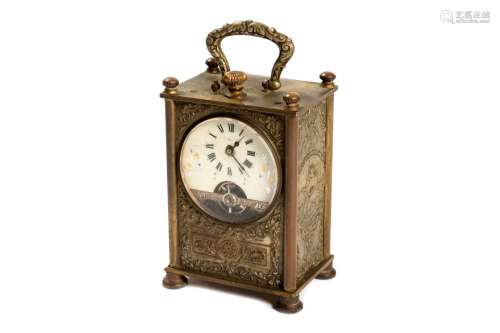 Eight-day bronze clock, late 19th - early 20th century