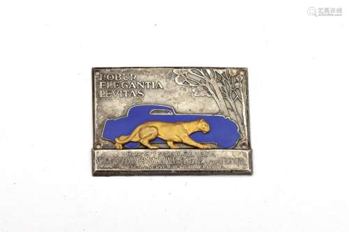 Metal and enamel plaque of the V International Concours d...