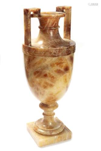 Alabaster vase mounted as a lamp, 1920s