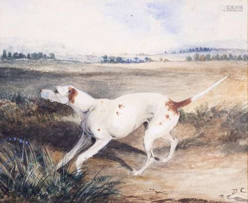 Scuola francese, secolo XIX - Pointing dog