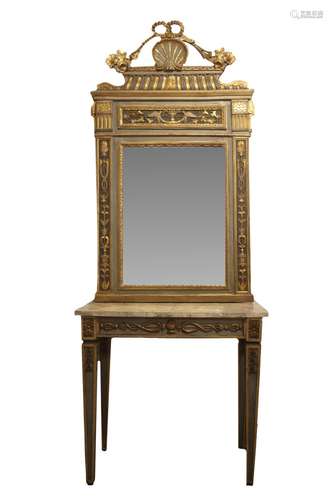 Console with mirror in Louis XVI style