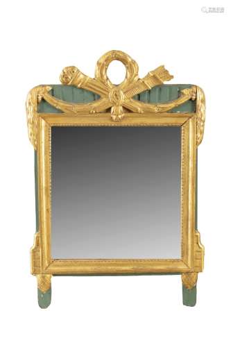 Louis XVI style mirror in lacquered and gilded wood