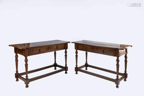Pair of console tables, 18th century