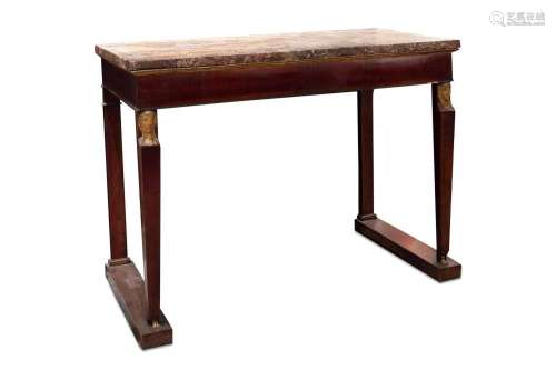 Empire console with marble top, early 19th century
