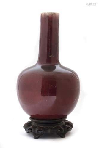 Oxblood porcelain vase, China 19th century