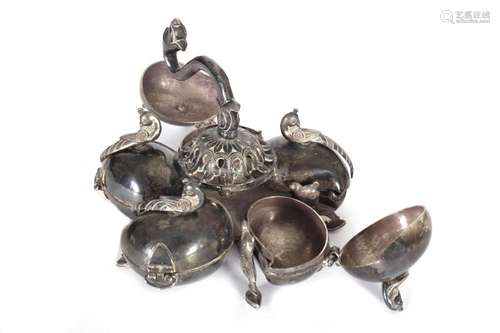 Antique silver color holder, India