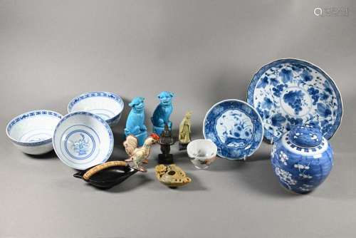 A small collection of Oriental ceramics and collectables