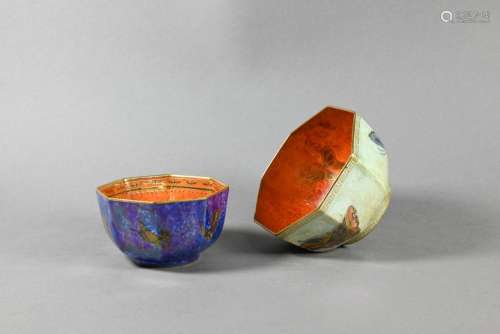 A Wedgwood lustre octagonal bowl by Daisy Makeig-Jones