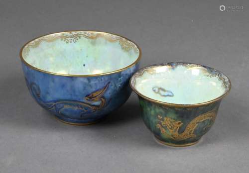 Two small Wedgwood lustre bowls