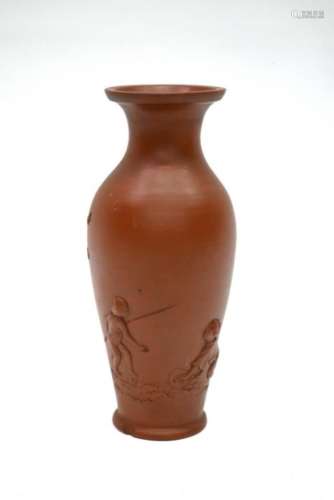 A Continental Yixing style baluster vase, 32 cm high
