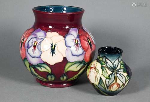 A Moorcroft 'Pansy' globular vase