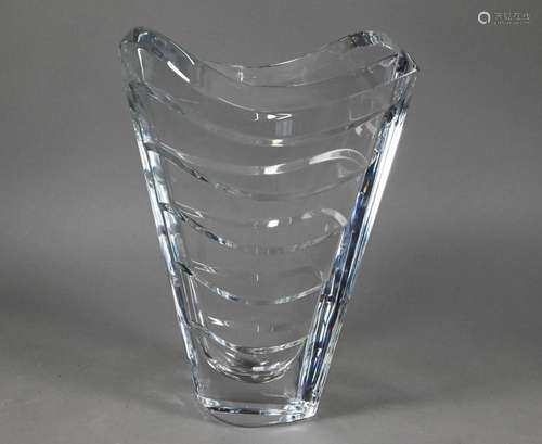 A boxed Baccarat Wave 300 vase