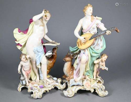 Two 19th century Meissen porcelain figures