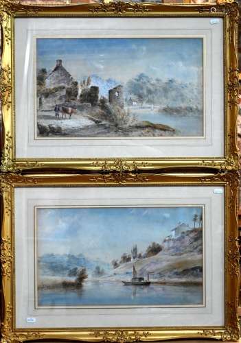 A pair of 19th century watercolour landscapes