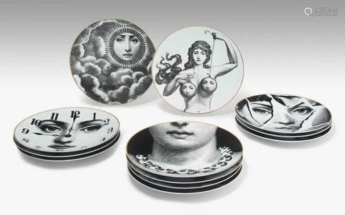 Piero Fornasetti, Serie von 12 Tellern