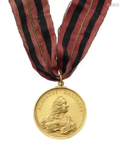 Médaille du mérite "Haller" en or, Berne, gravée p...
