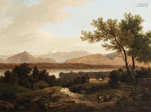 François Diday (1802-1877), "Vue des Châteaux de Penthe...