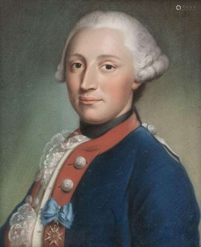 Ecole française du XVIIIe s., Portrait d'un Chevalier du Mér...