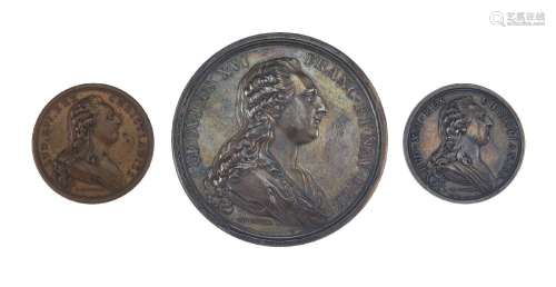 Louis XVI (1774-1793), médaille d'argent par Duvivier, 1777,...