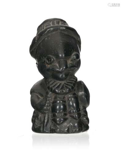 Statuette Pomdo Kissi, stéatite noire, Guinée, h.14 cm. Prov...