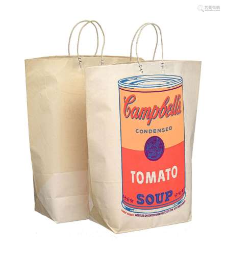 Andy Warhol (1928-1987), Campbell's soup, tomato, 2 sacs en ...