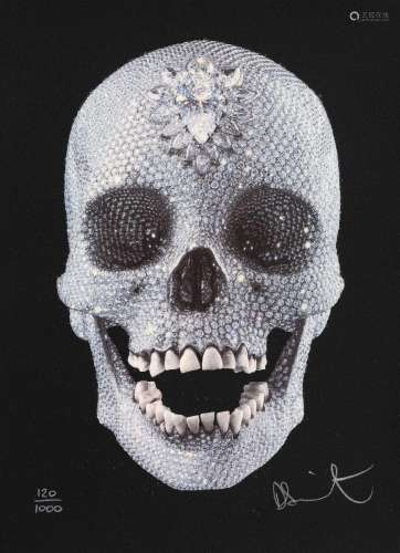 Damien Hirst (1965), Skull, sérigraphie couleur et poussière...