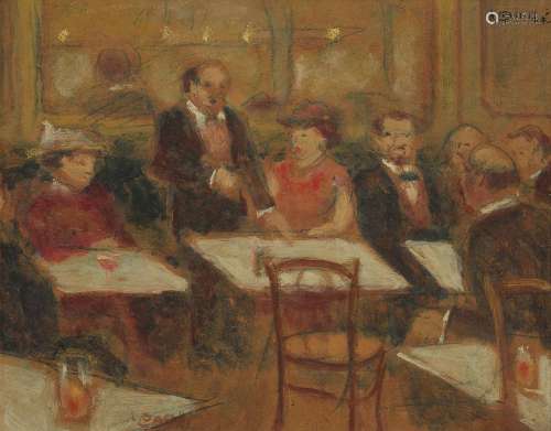 Augustin Grass-Mick (1873-1963)<br />
Intérieur de café à Mo...