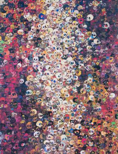 Takashi Murakami (1962), Skulls, sérigraphie couleur, signée...